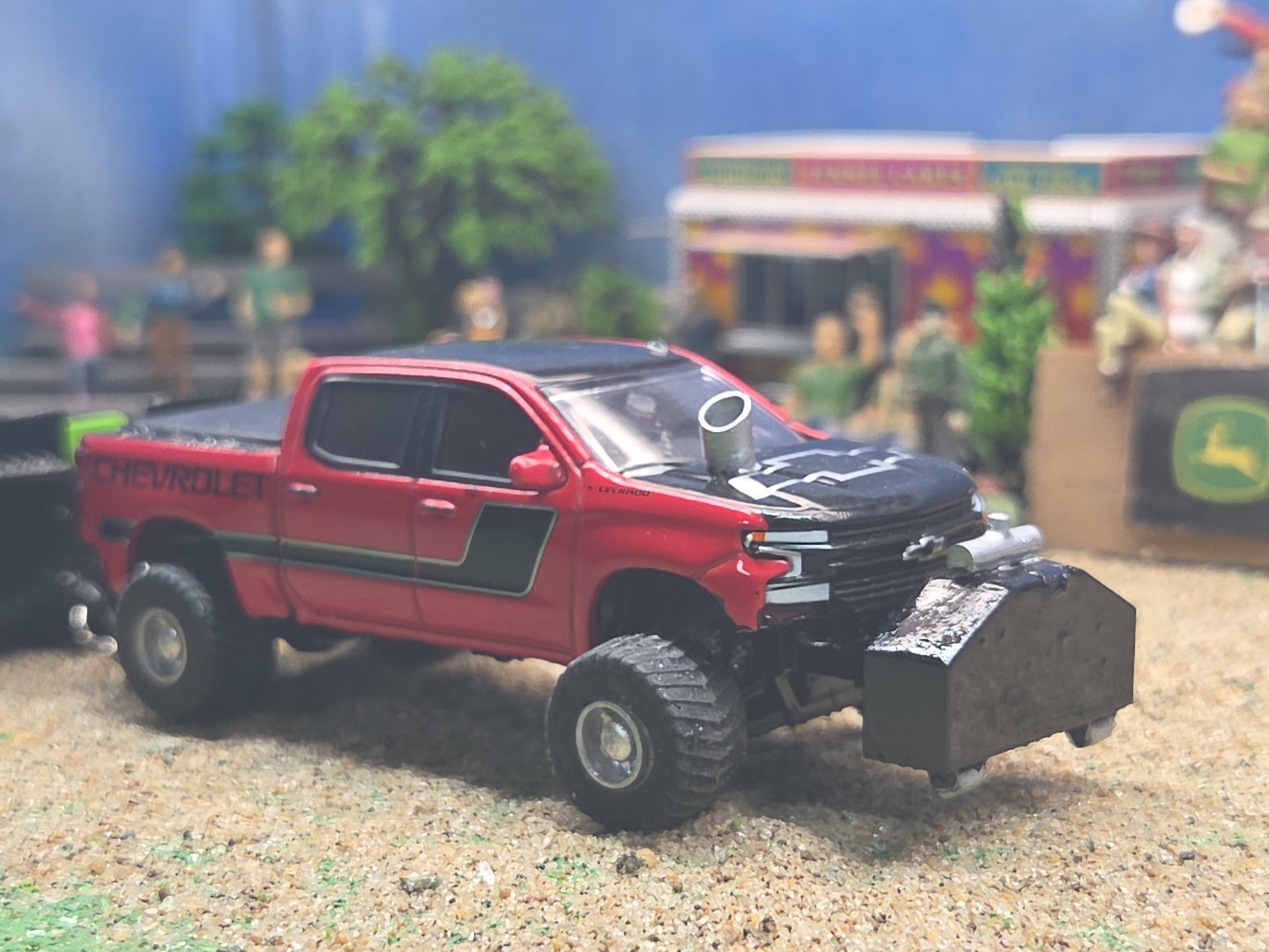 CUSTOM BUILT 1:64 4×4 GreenLight 2020 PULLING TRUCK puller Chevy CHEVEROLET Ertl