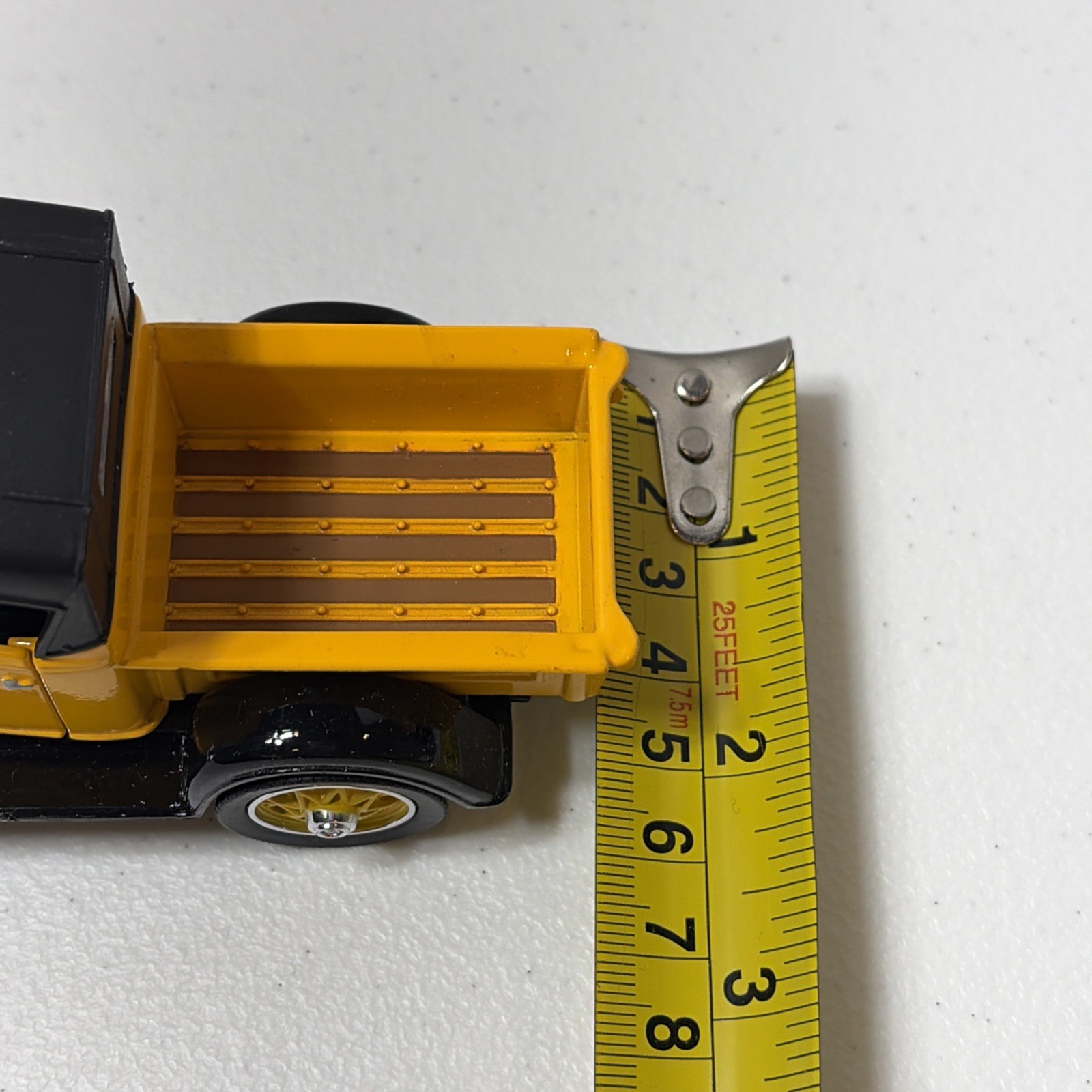 1932 Chevy Open Cab Pickup Diecast Yellow Black Vintage Car Collectible