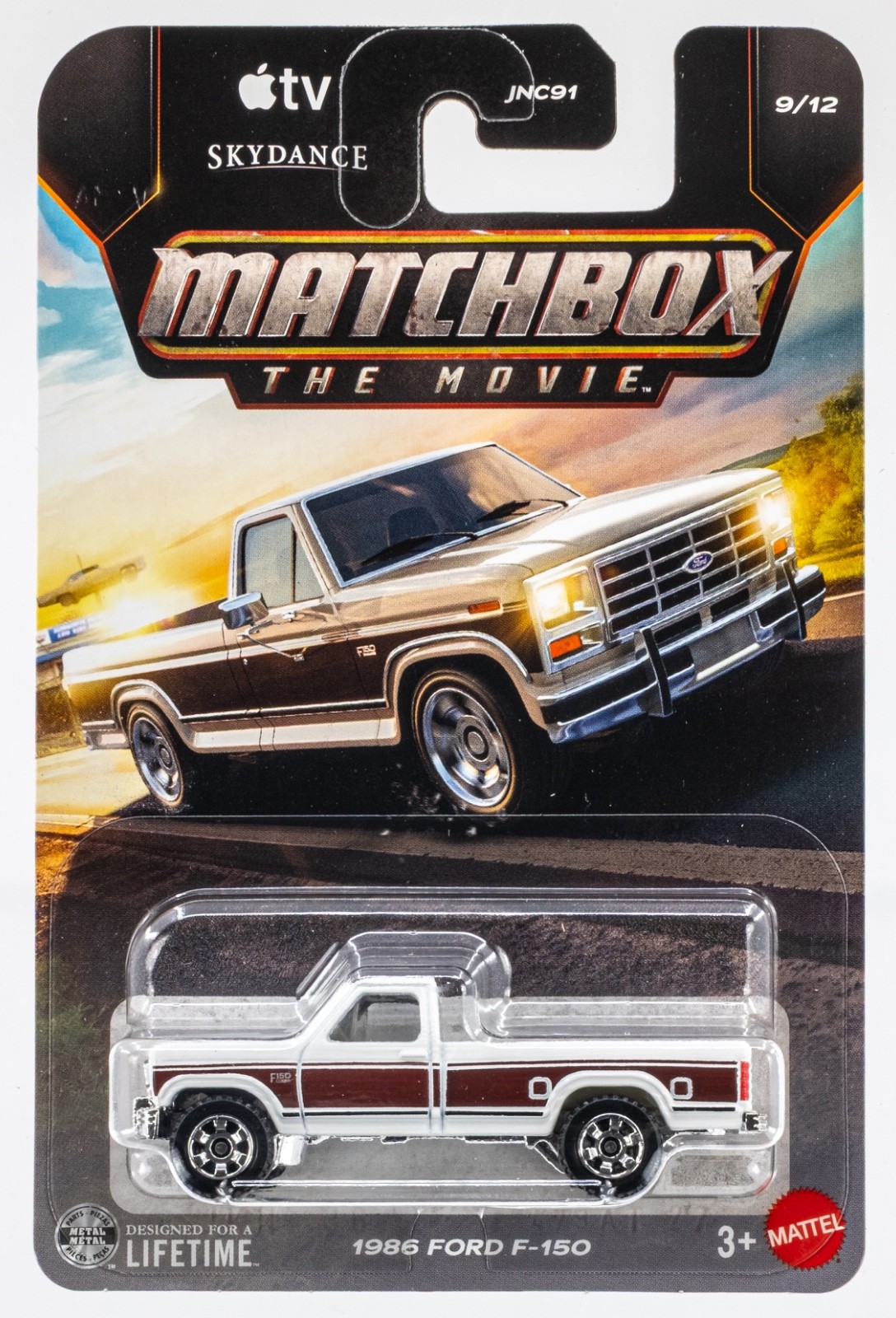 2026 Matchbox The Movie #9 1986 Ford F-150 WHITE | MEDIUM DARK FIRE RED | FSC