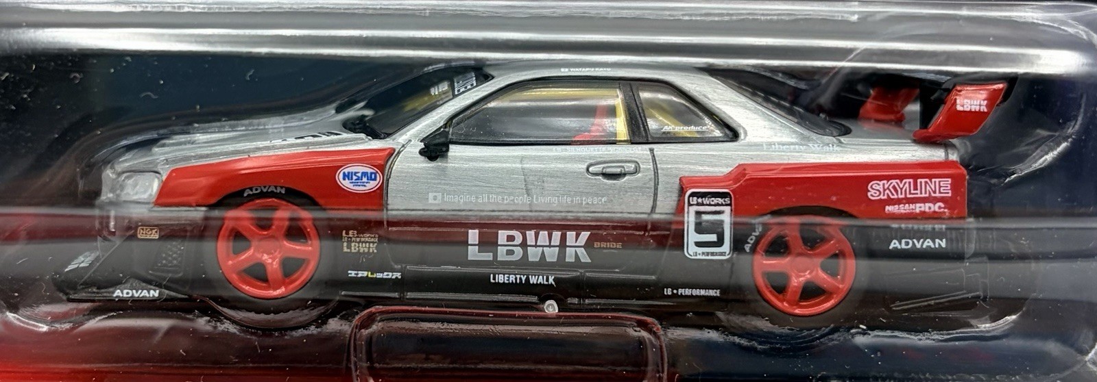 NISSAN LB-ER34 SUPER SILOUETTE #843 TSM MODEL MINI GT 1/64 SCALE MIJO CHASE