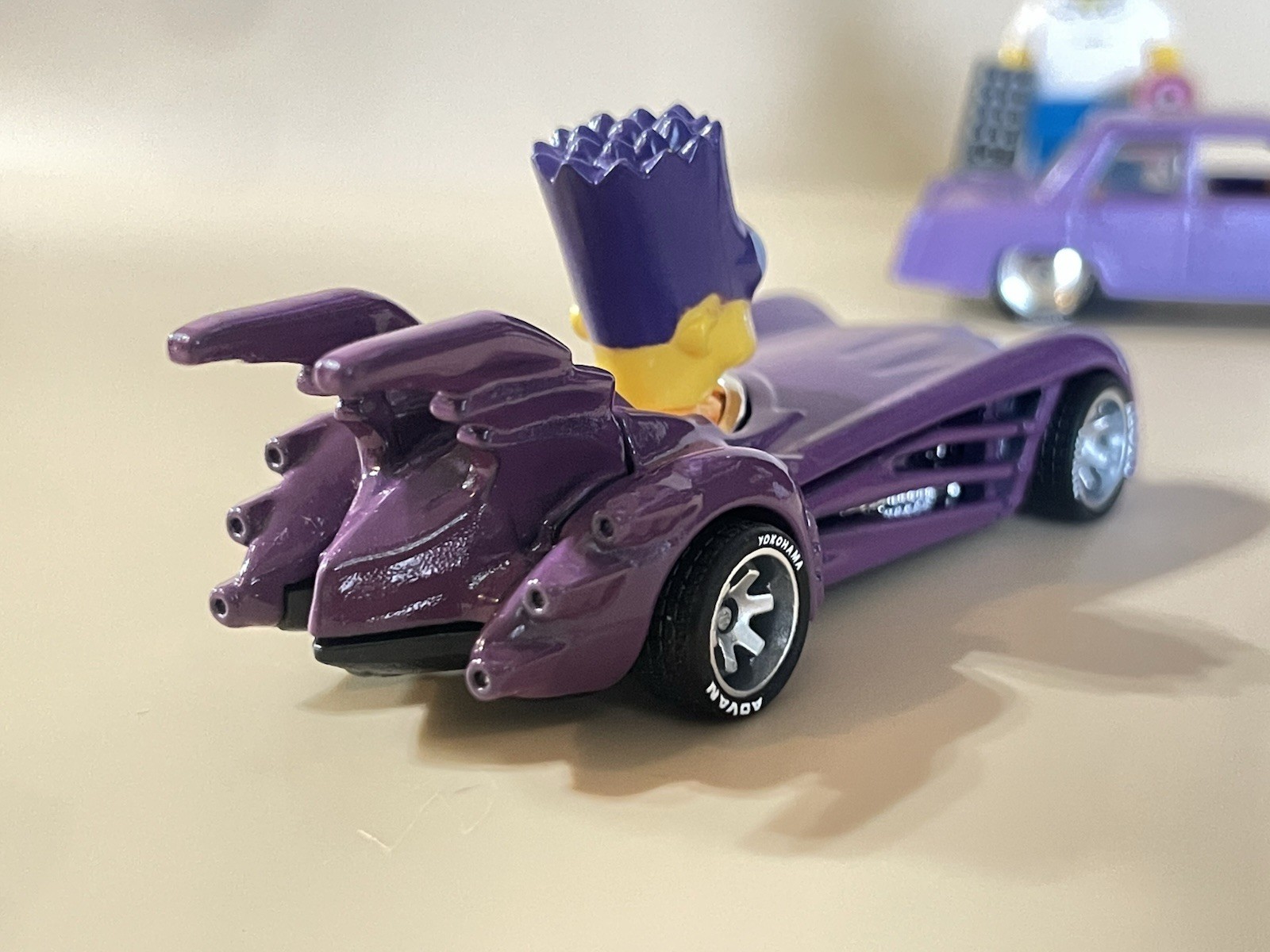Hot Wheels The Simpsons Family Car CUSTOM + CUSTOM Bartmobile