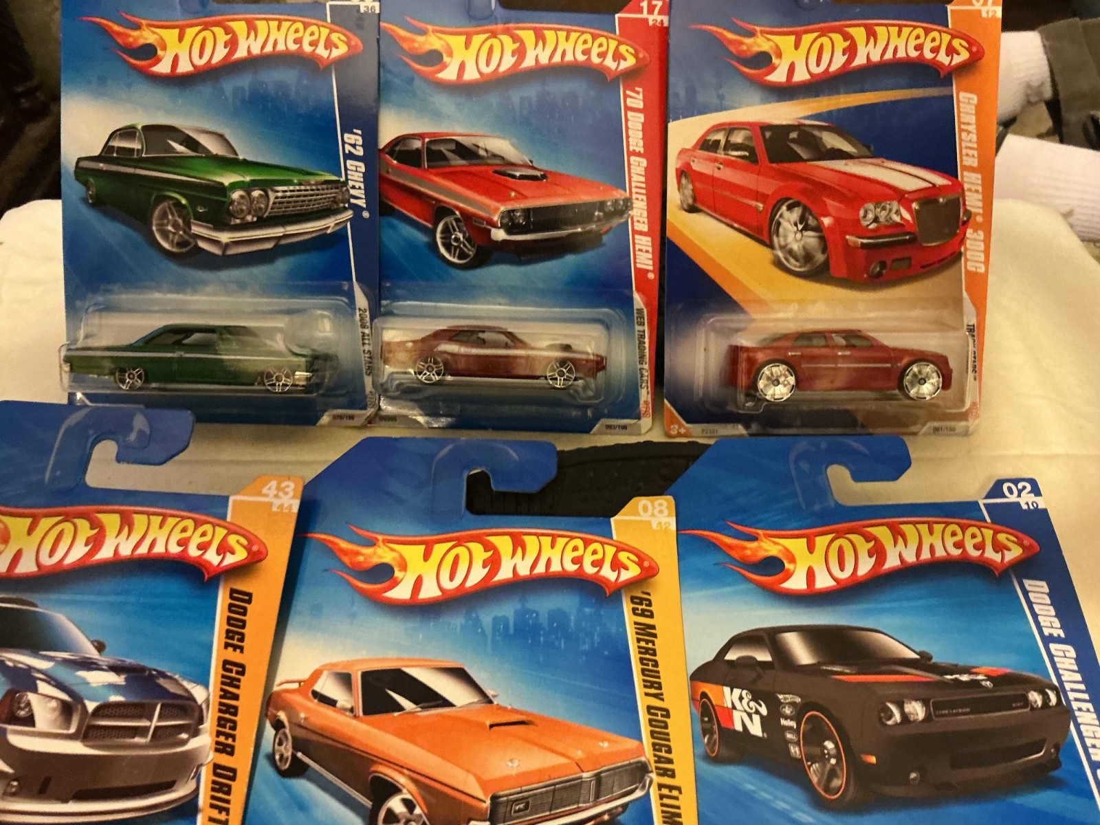 lot of 6 hot wheels various models all new in original pkgs collectible