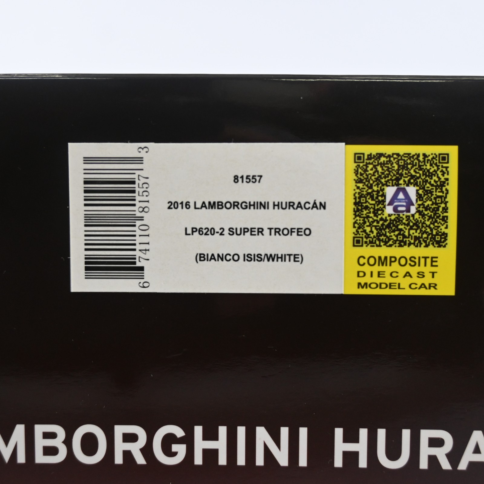 AUTOart 1/18 Lamborghini Huracan LP620-2 Super Trofeo White Diecast Model Car