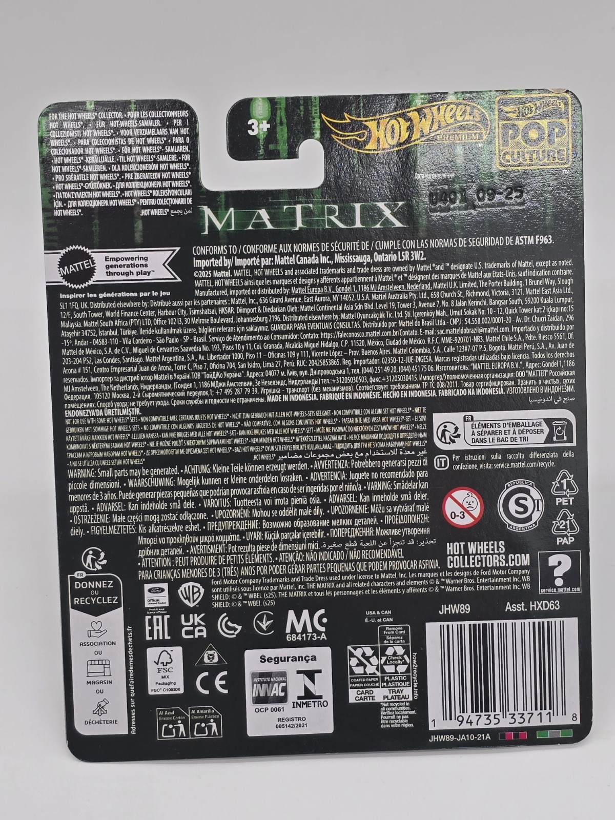 Hot Wheels – Premium Pop Culture – Matrix ’64 Lincoln Continental – Real Riders