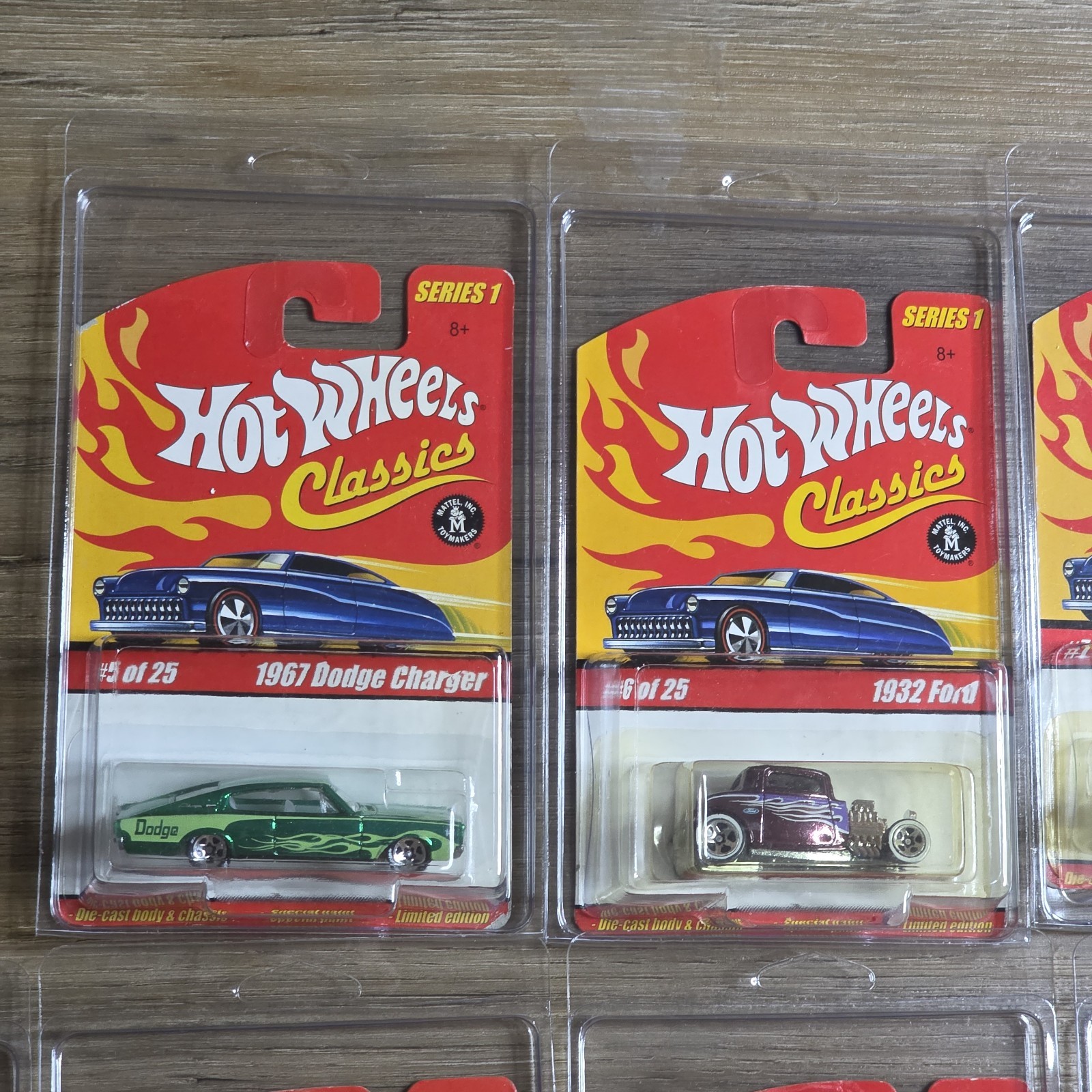 Hot Wheels Classics Series 1 Set of 22 Spectraflame Paint Redlines 1/64 Diecast