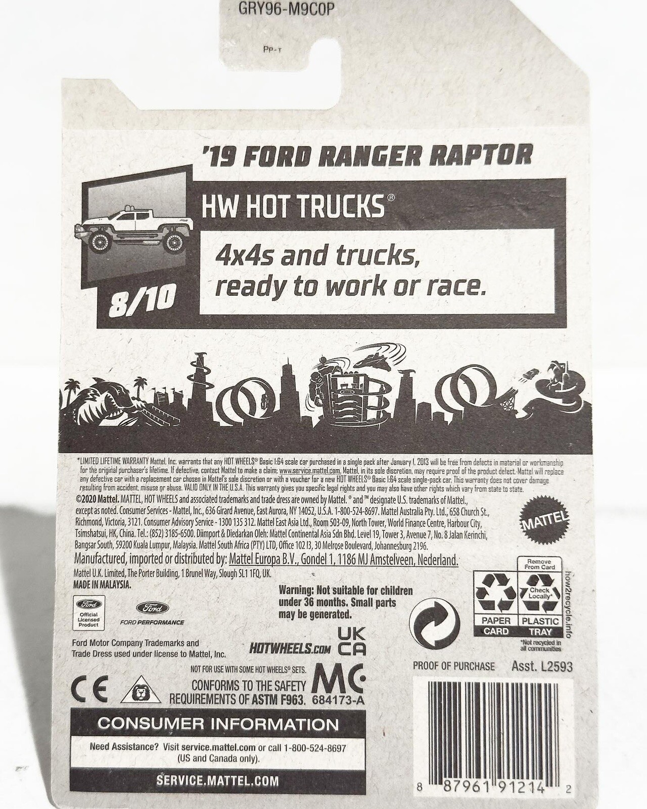 Diecast 1/64 Lot Of 4 Mazda, Chevy & Ford Pickup trucks Hot wheels