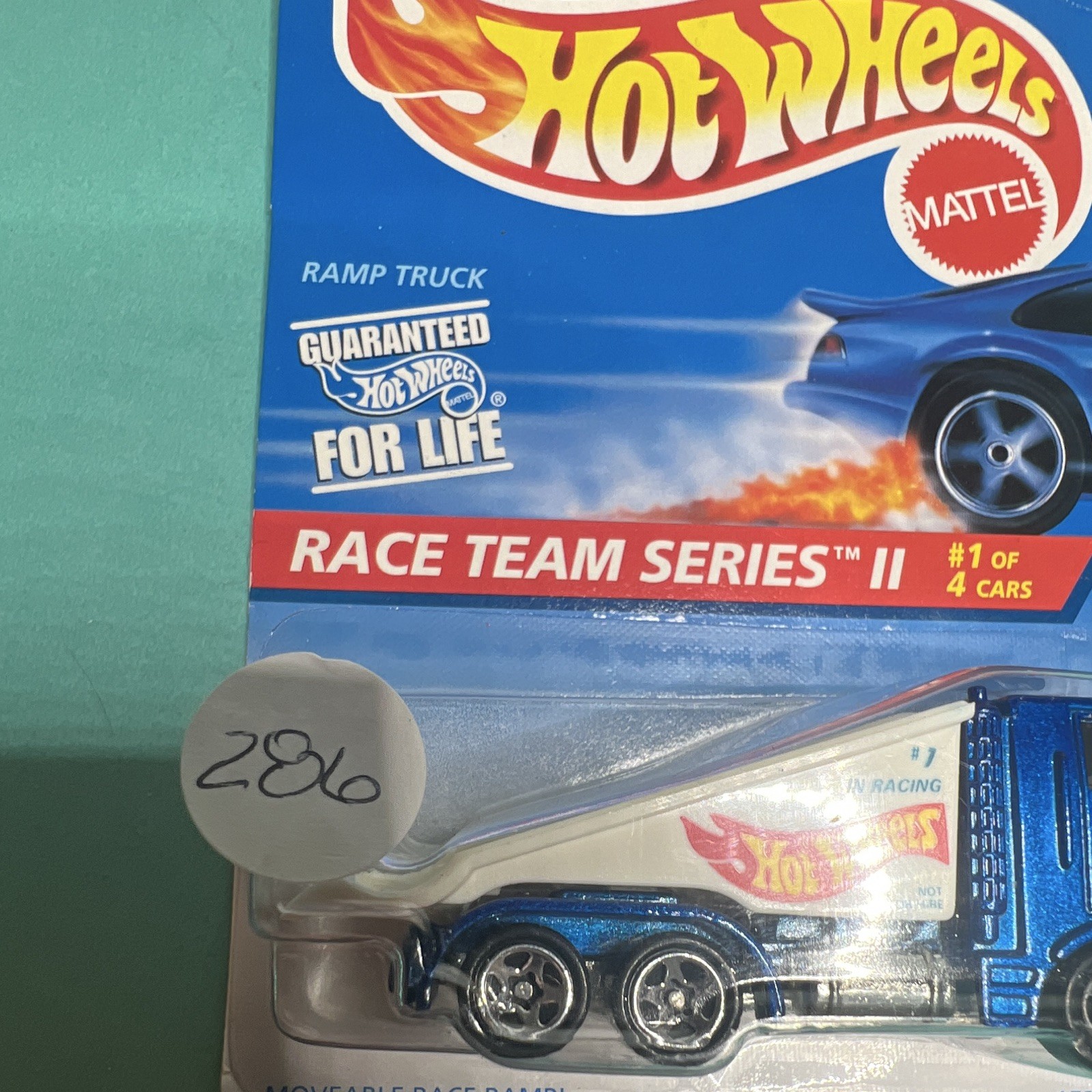Hot Wheels Race Team Series II Ramp Truck 1:64 Diecast 1996 Blue/White Unopened