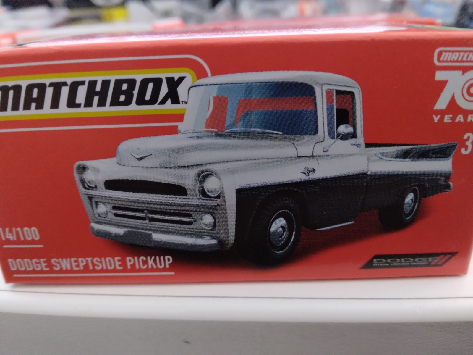 MATCHBOX 2023 MBX 70 YEARS Power Grabs DODGE Sweptside Pick up 14/100 Black