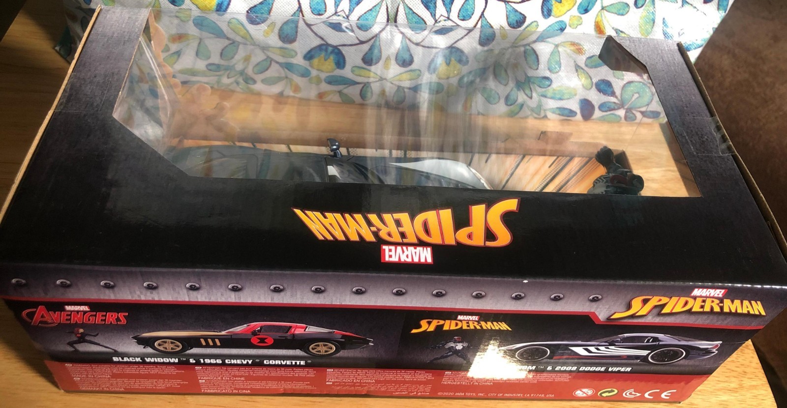 Jada Marvel Spider-Man Venom 2008 Dodge Viper 1:24 Diecast Car & Venom Figure Ne