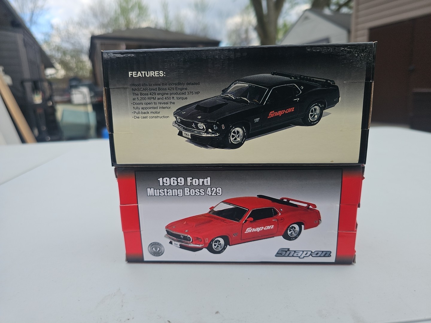 Vintage LOT OF 2 Snap On 1969 Ford Mustang Boss 429 1:38 Scale Pull Back Action