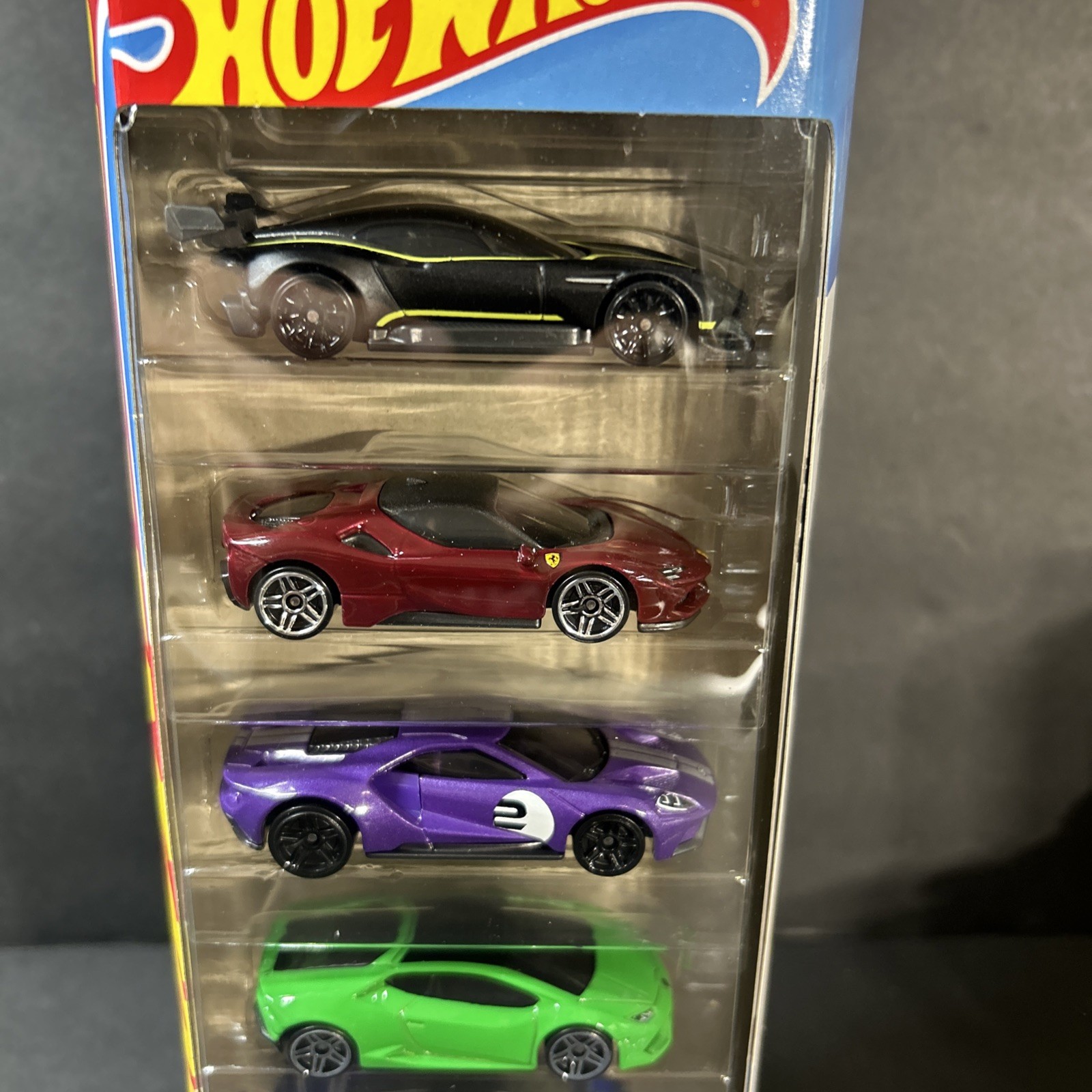 Hot Wheels 2025 HW Motor Show 5-Pack Ferrari Aston Martin Ford Lamborghini Lotus