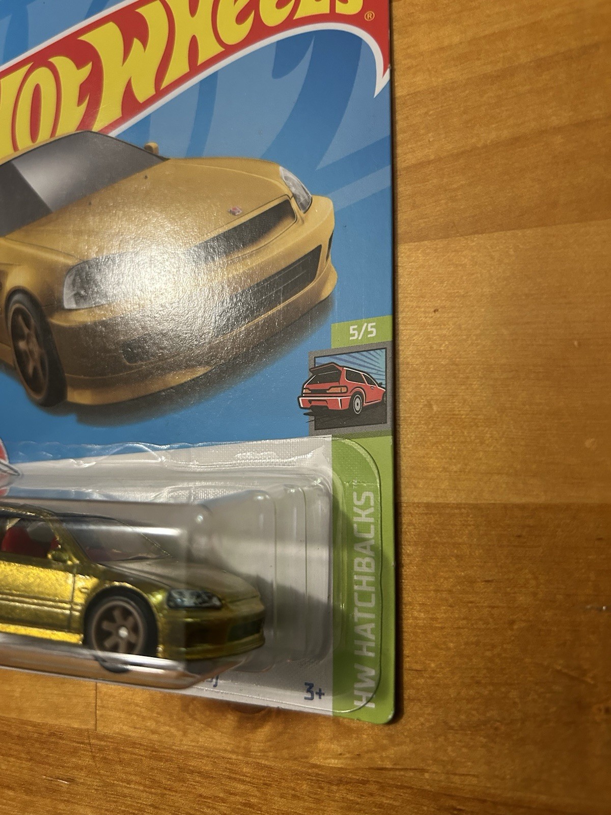 Hot Wheels 1999 Honda Civic Type R EK9 HW Hatchbacks Gold 1:64 Diecast NIB