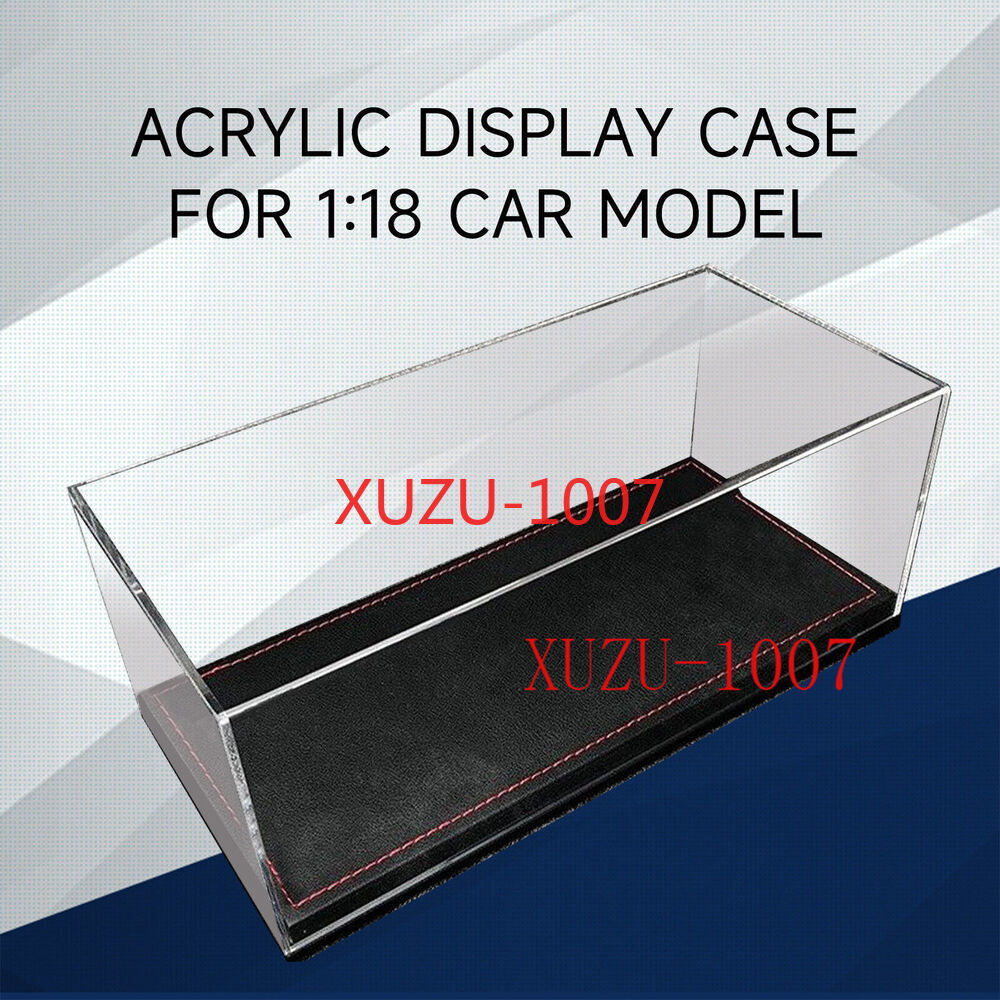 Diorama Acrylic Display Case Show Case With PU Leather Base For 1/18 Car Model