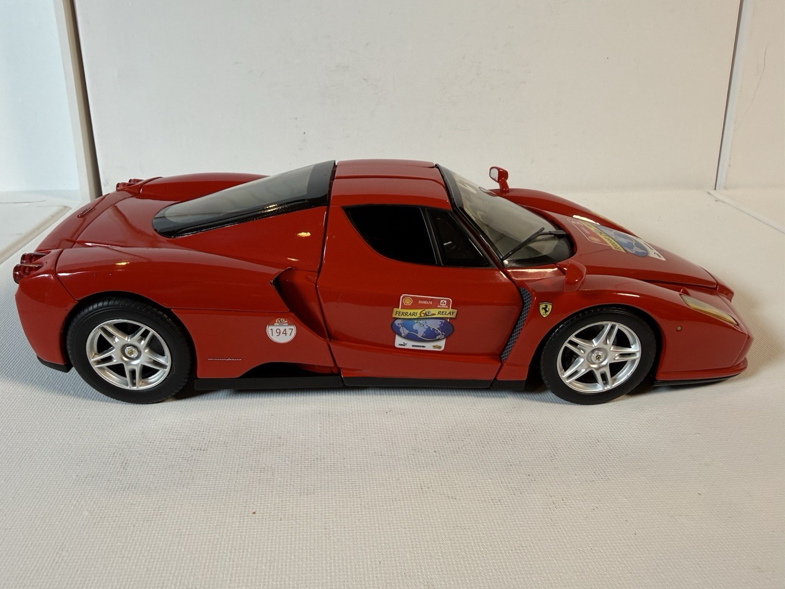 🔥 Hot Wheels 1:18 Enzo Ferrari 60 RELAY Red 2002 SHELL PUMA ALCOA LOOSE🔥