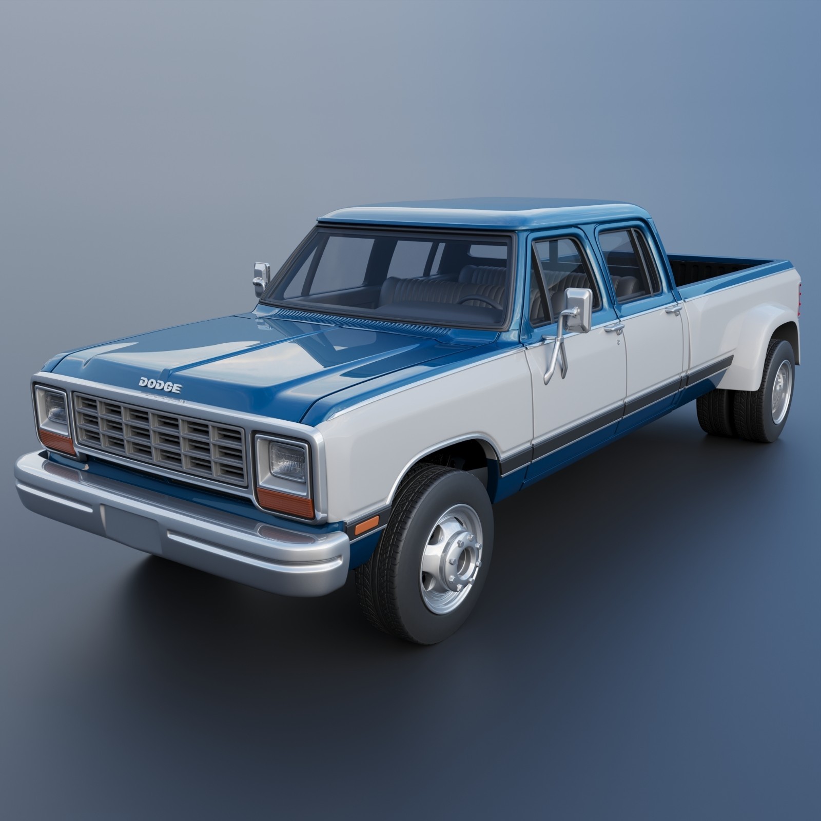 3d printed Dodge Ram W350 Crew Cab Dually 1983 model car collectible replica