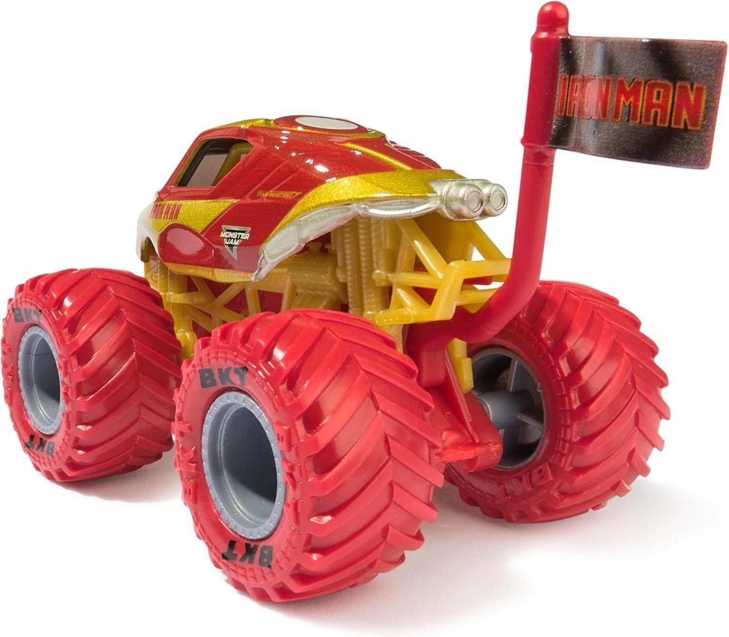 Monster Jam Marvel Iron Man Truck – 1:64 Scale Die-Cast Vehicle [DAMAGED BOX]