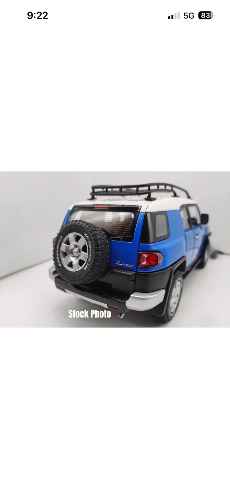 1/18 AutoArt Toyota FJ CRUISER- Rare Blue- Dealer Edition With COA