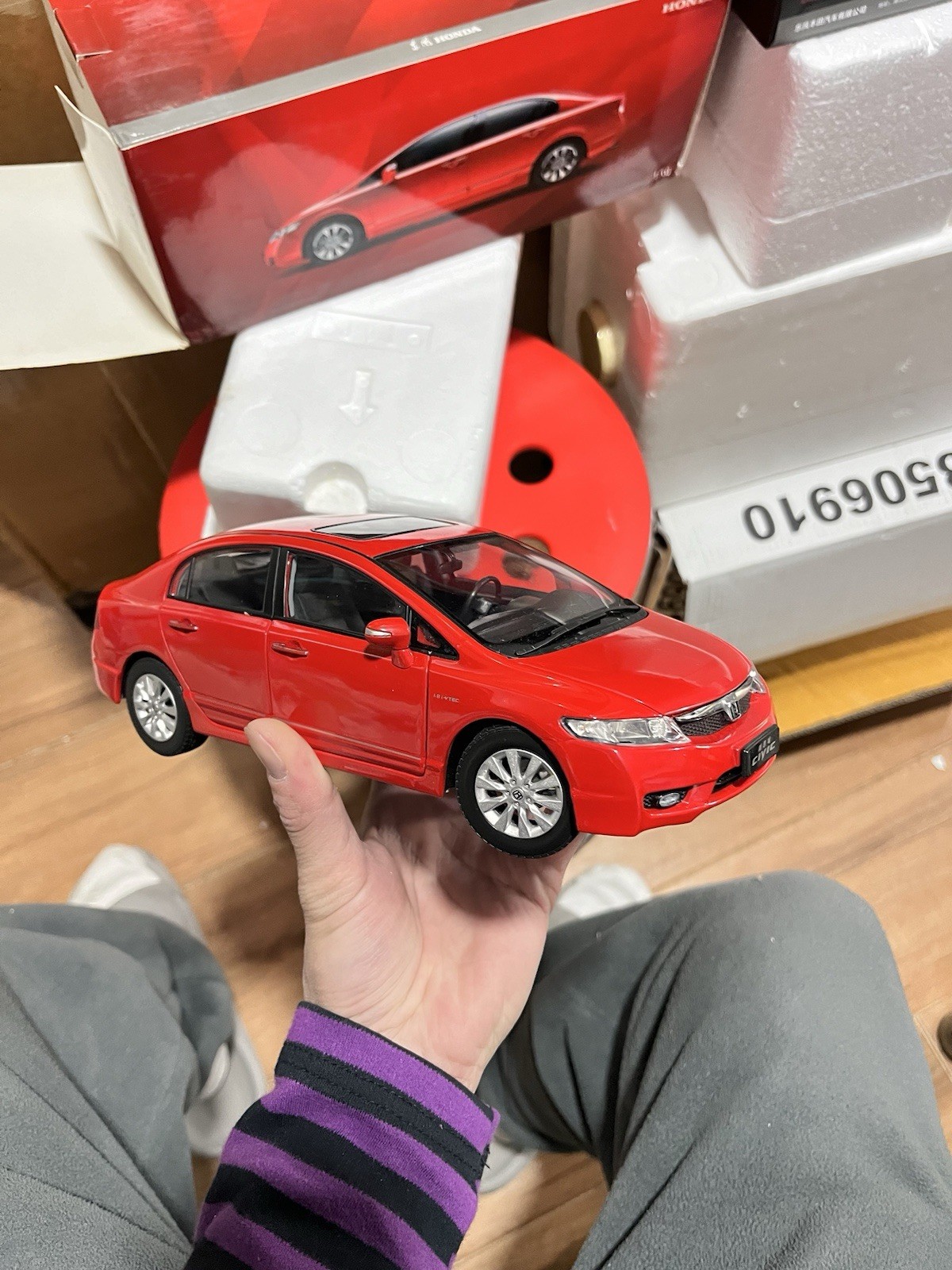 1:18 Scale 2009~2011 Honda Civic Rallye Red Diecast Model Car