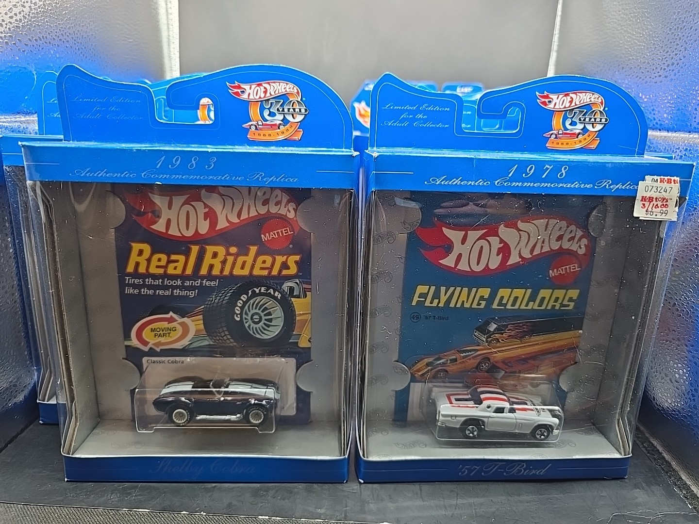 14 1997 Hot Wheels 30 Years T-Bird Viper RT/10 Blimp path Beater JT-3 65 Mustang