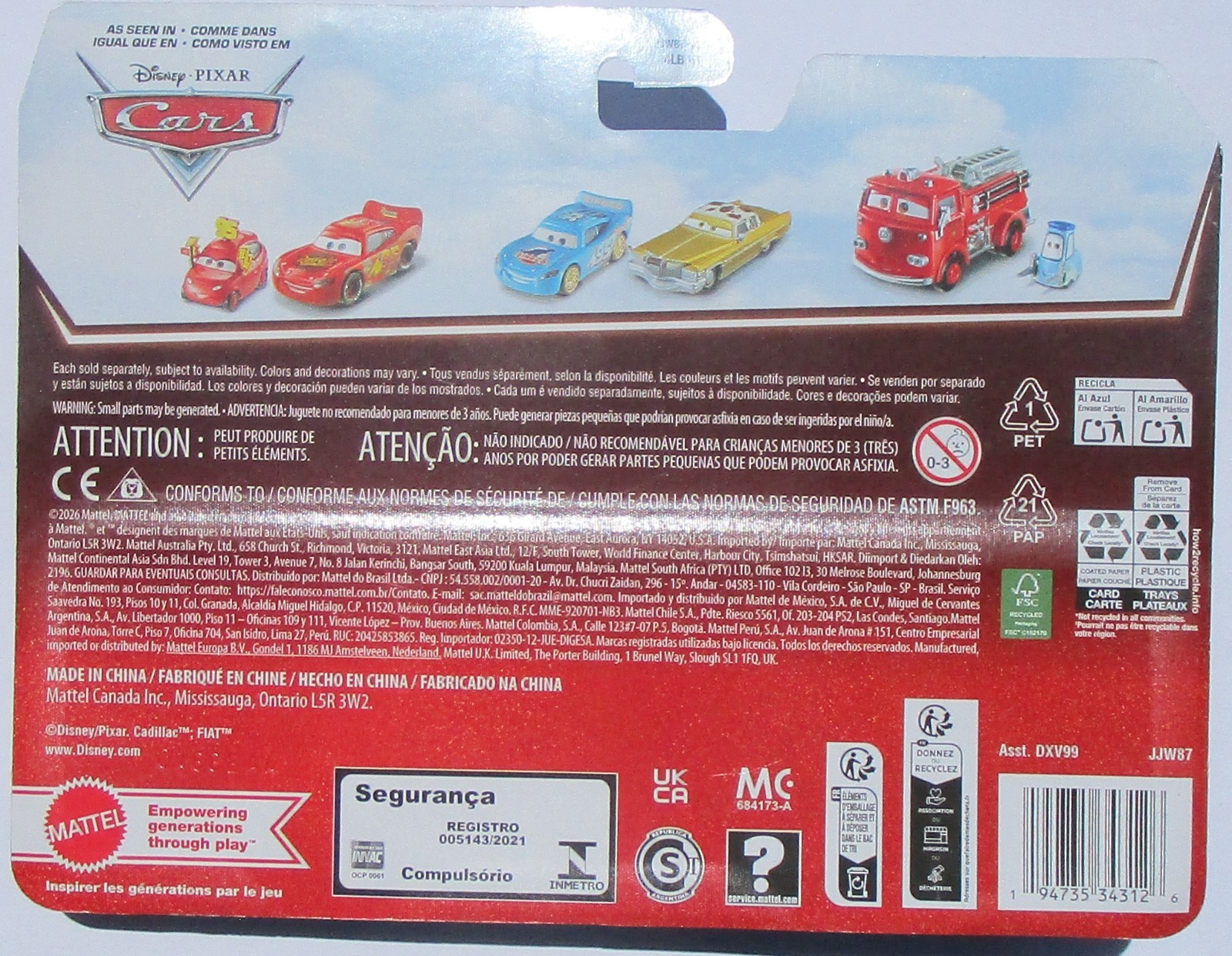Disney Pixar Cars 20th Anniversary Buzz Lightyear + Woody 2-pack IMPERFECT CARD