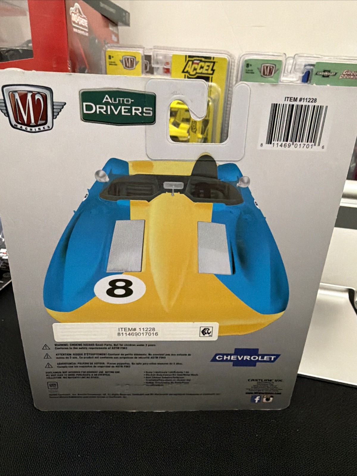 1959 Chevrolet Corvette XP-86 in Blue and Yellow : M2 Machines 1:64 : R116 24-44