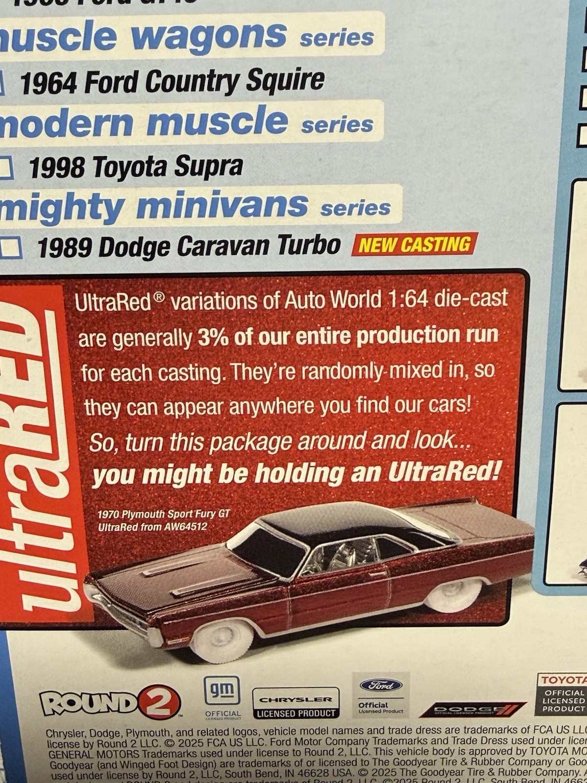 Auto World 1971 Plymouth Fury lll 1:64 Ultra Red CHASE Diecast Vintage Muscle