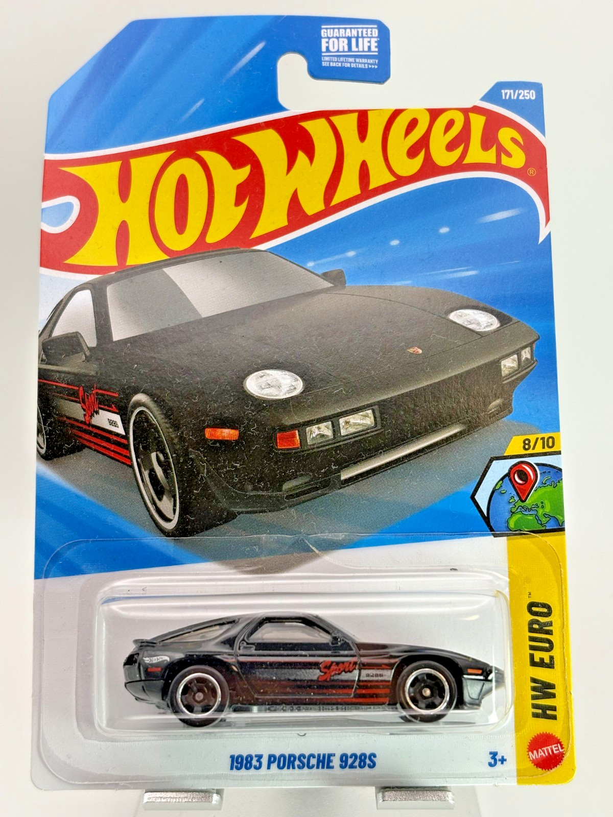 Hot Wheels 1983 Porsche 928S HW Euro 8/10 Black Porsche 2025