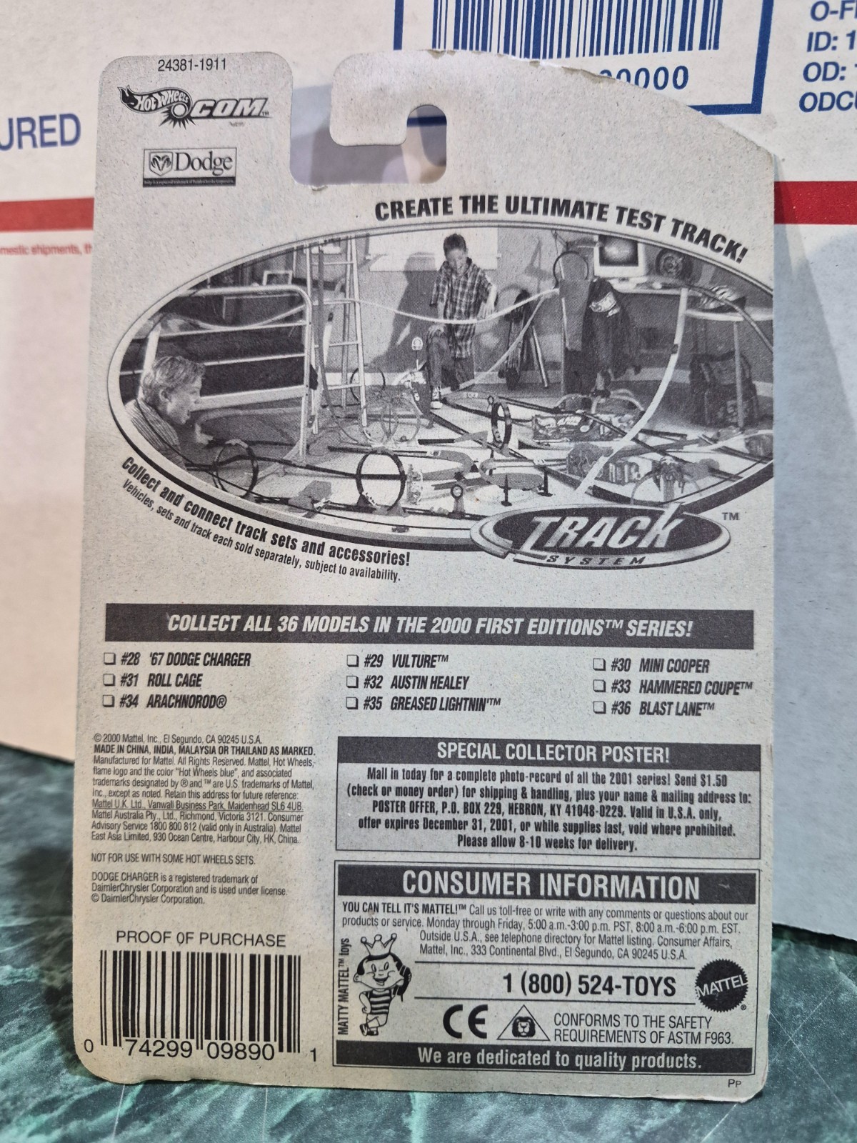 4 Hot Wheels Black Lane, 67 Dodge Charger, Jester and Custom Cougar
