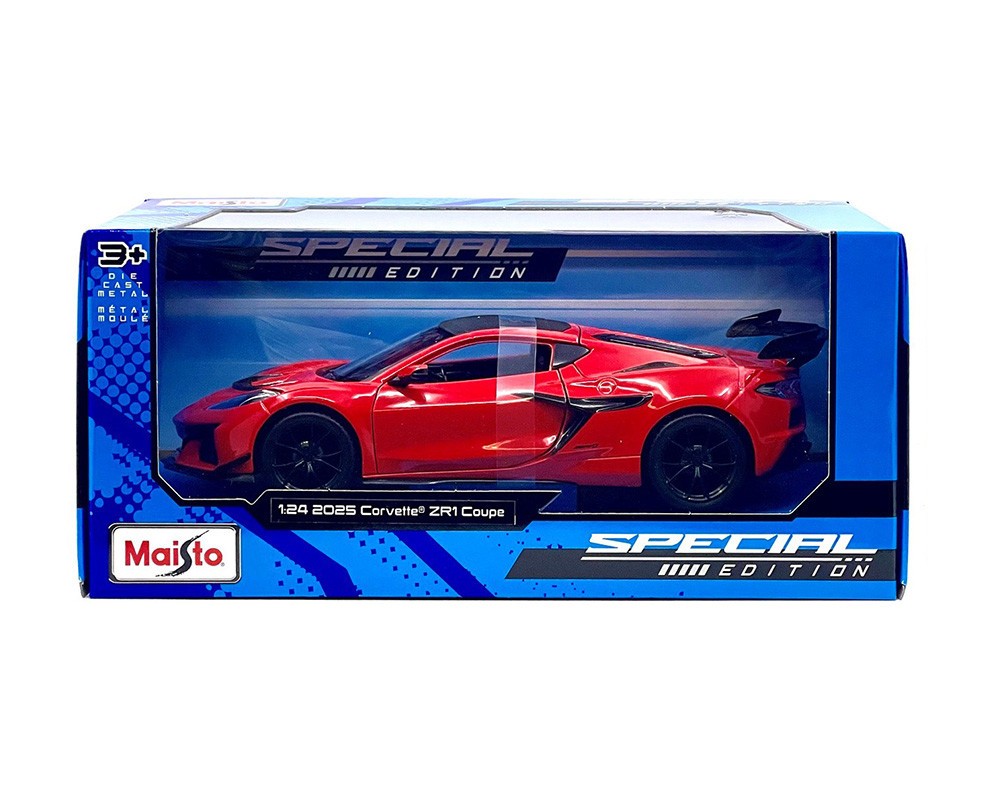 Maisto 1:24 2025 Chevrolet Corvette C8 ZR1 Diecast Model Car Red 32927