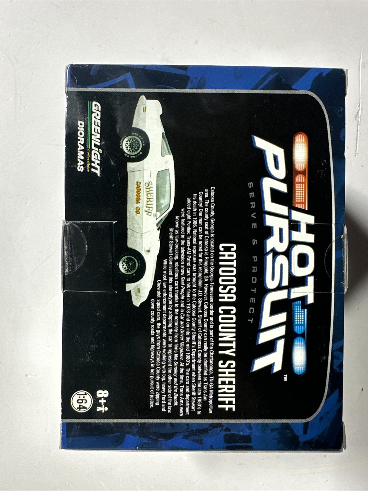 Greenlight Diorama Hot Pursuit Highway Pontiac, Trans Am And Dodge Charger 2012