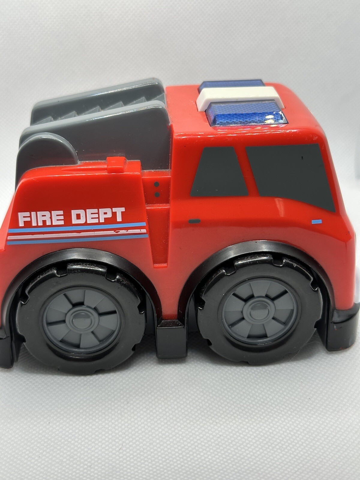 Manley Red Plastic Fire Dept Fire Truck 2009 Lights And Sound Works