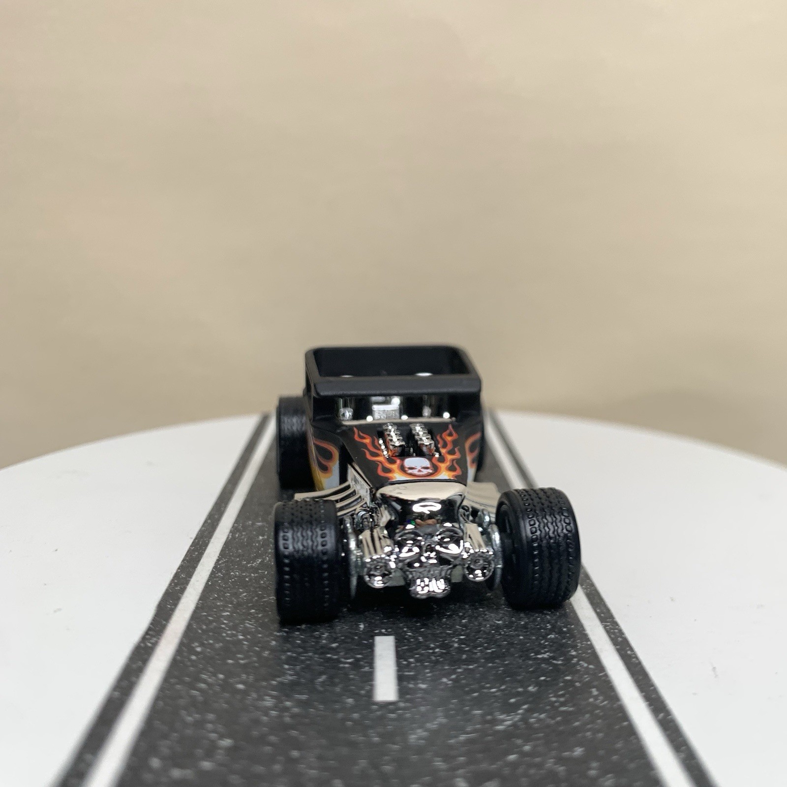 2020 Hot Wheels Premium Boulevard Bone Shaker Matte Black w/Flames & RR 1:64 NM