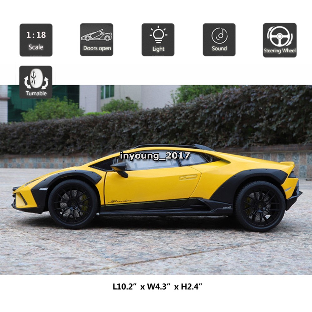 1:18 Lamborghini Huracan Sterrato Model Car Diecast Toy Vehicle Kids Toys Green