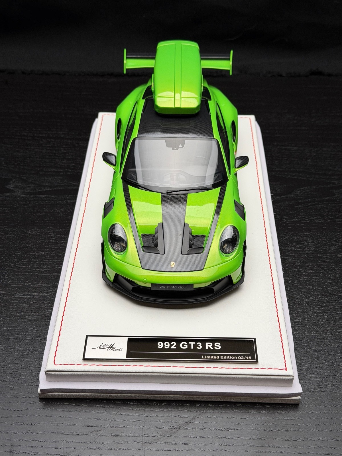 Porsche 911 GT3 RS w/ Roof Rack (Green/ Orange) [IVY Model] 1:18 scale