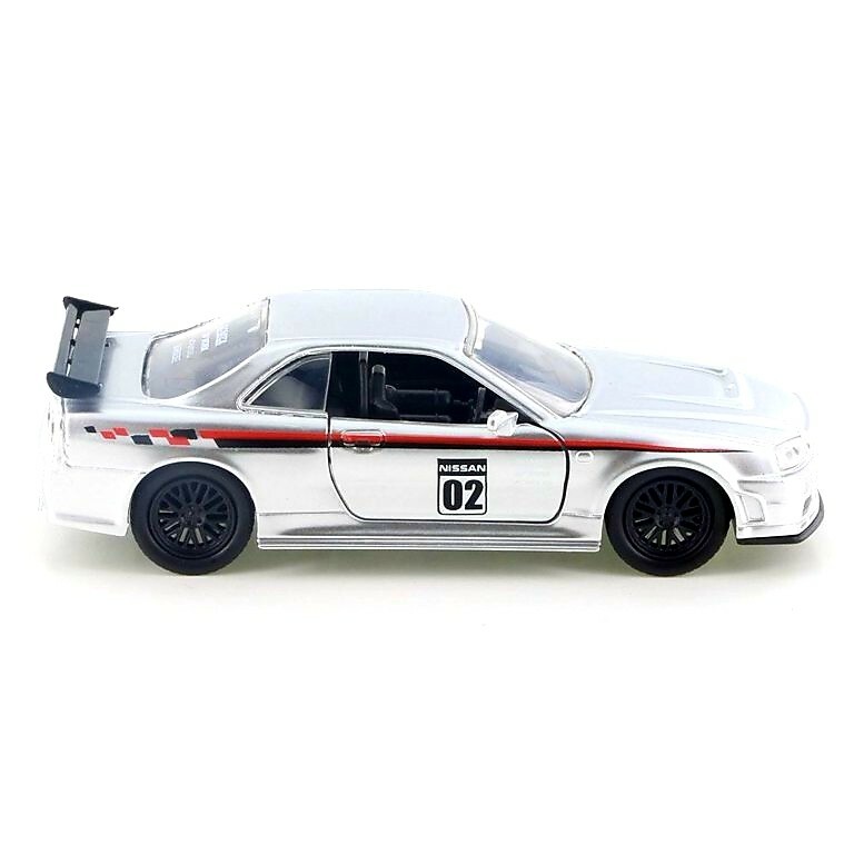 99140-DP1. JADA HARD TOP. 2002 NISSAN SKYLINE GT-R. 1/32. SILVER. DIECAST CAR.