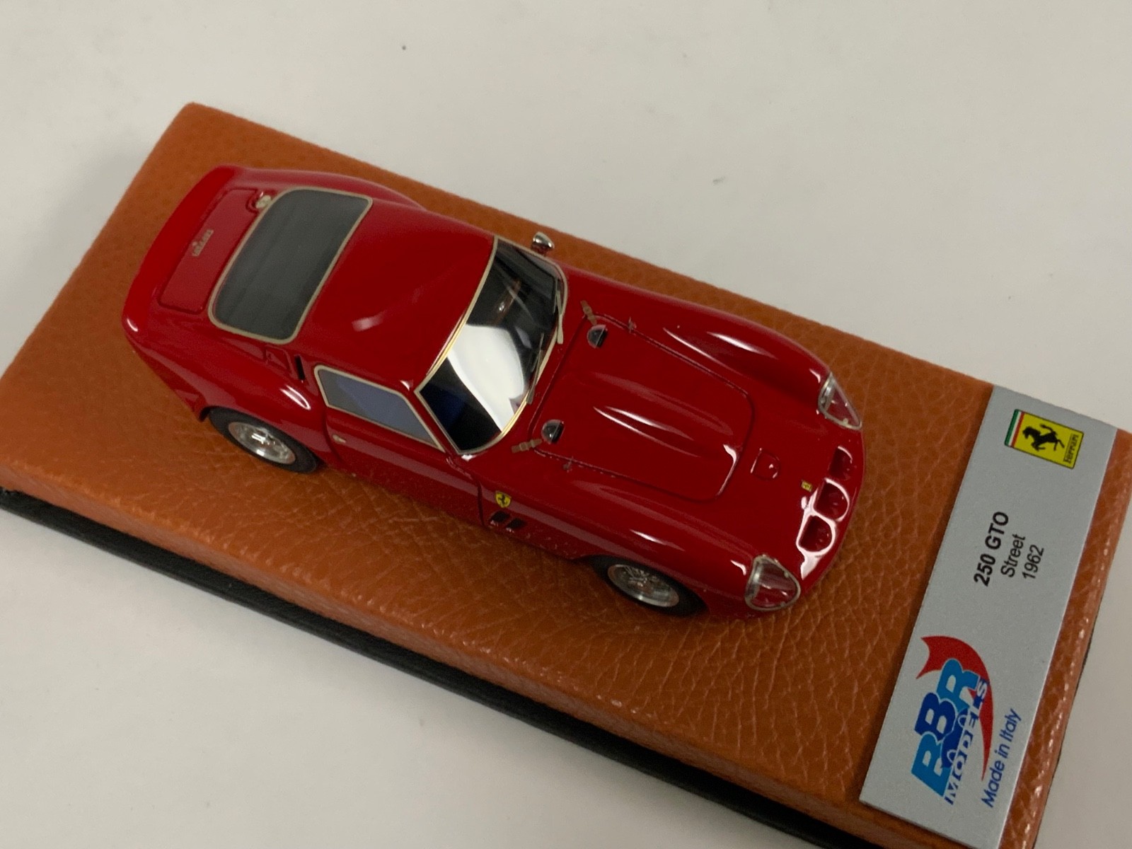 1/43 BBR Ferrari 250 GTO from 1962 in Rosso Corsa Red Leather BBR56A AB1181