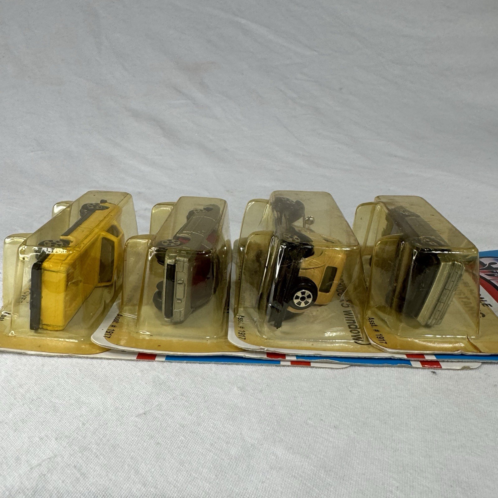 4 VTG 80’s NOS ERTL Replica Series Die Cast Metal 1/64 Mustang Chevy Ford Mazda