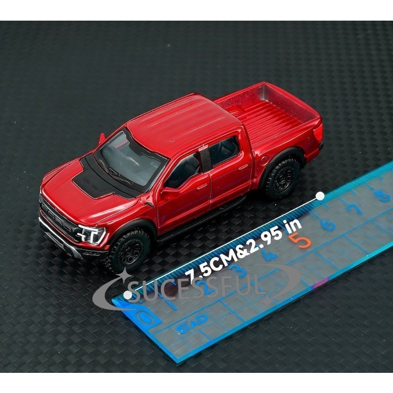 Bburago 1:64 Red 2024 Ford F-150 Raptor Pickup Truck Diecast Model