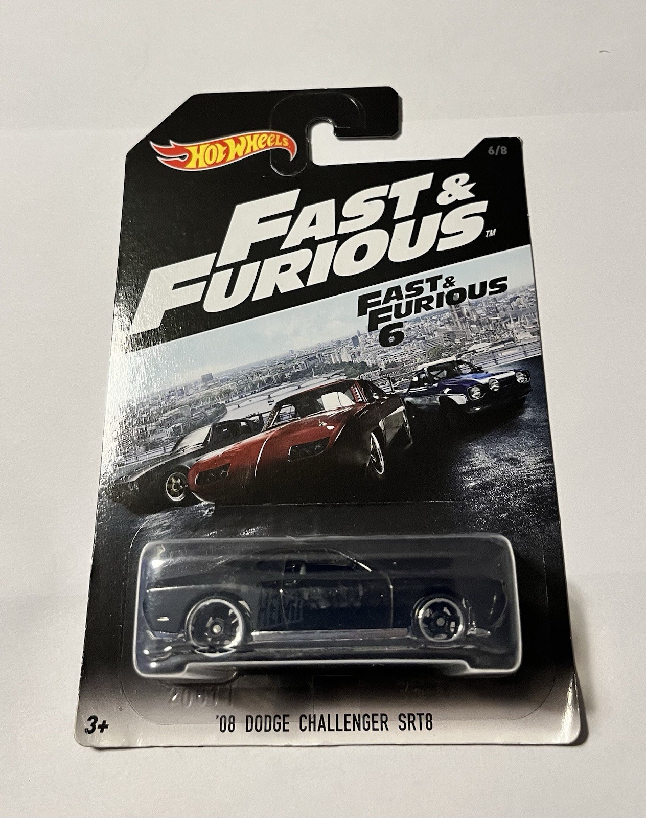 🏁 Hot Wheels 2008 Black Fast & Furious Dodge Challenger SRT8 Diecast Car 🏁