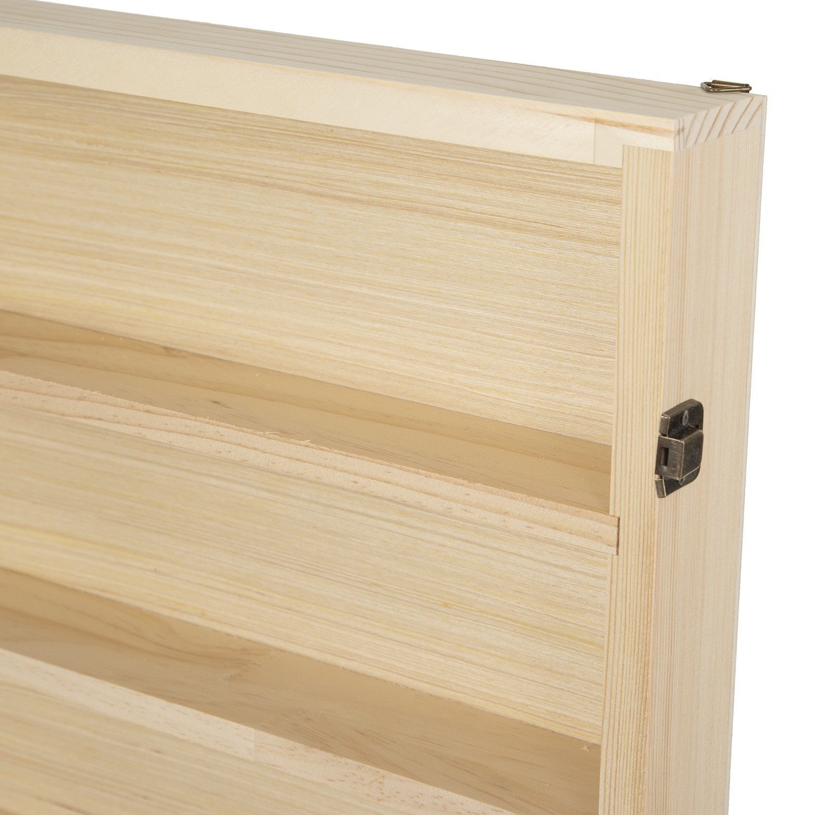 6-Tiers Wooden Wall Display Case Lockable Cabinet for Model Toy Collection Stand