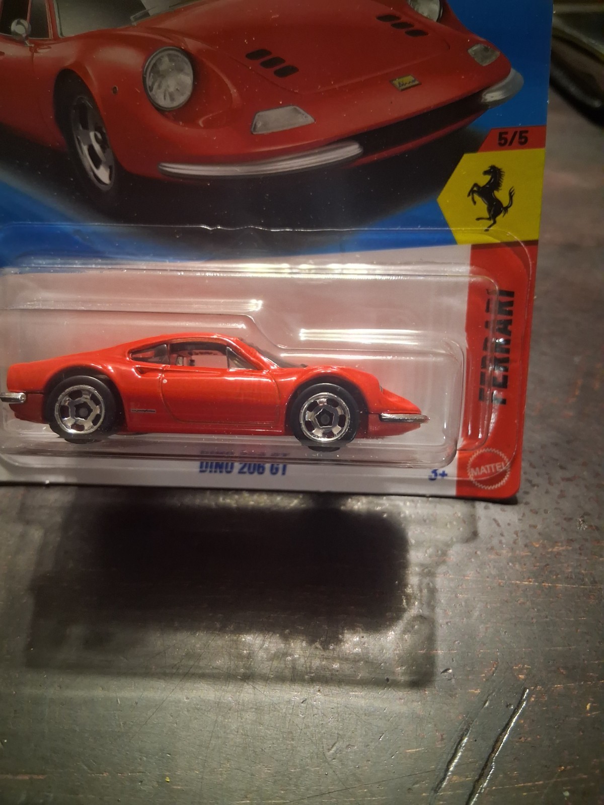 Dino 206 GT #150 Red 5/5 Ferrari US Card 2026 Hot Wheels