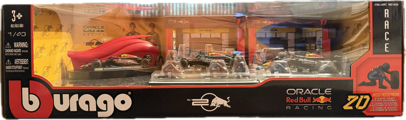 Bburago 1:43 Formula F1 Racing Paddock Set Oracle Red Bull