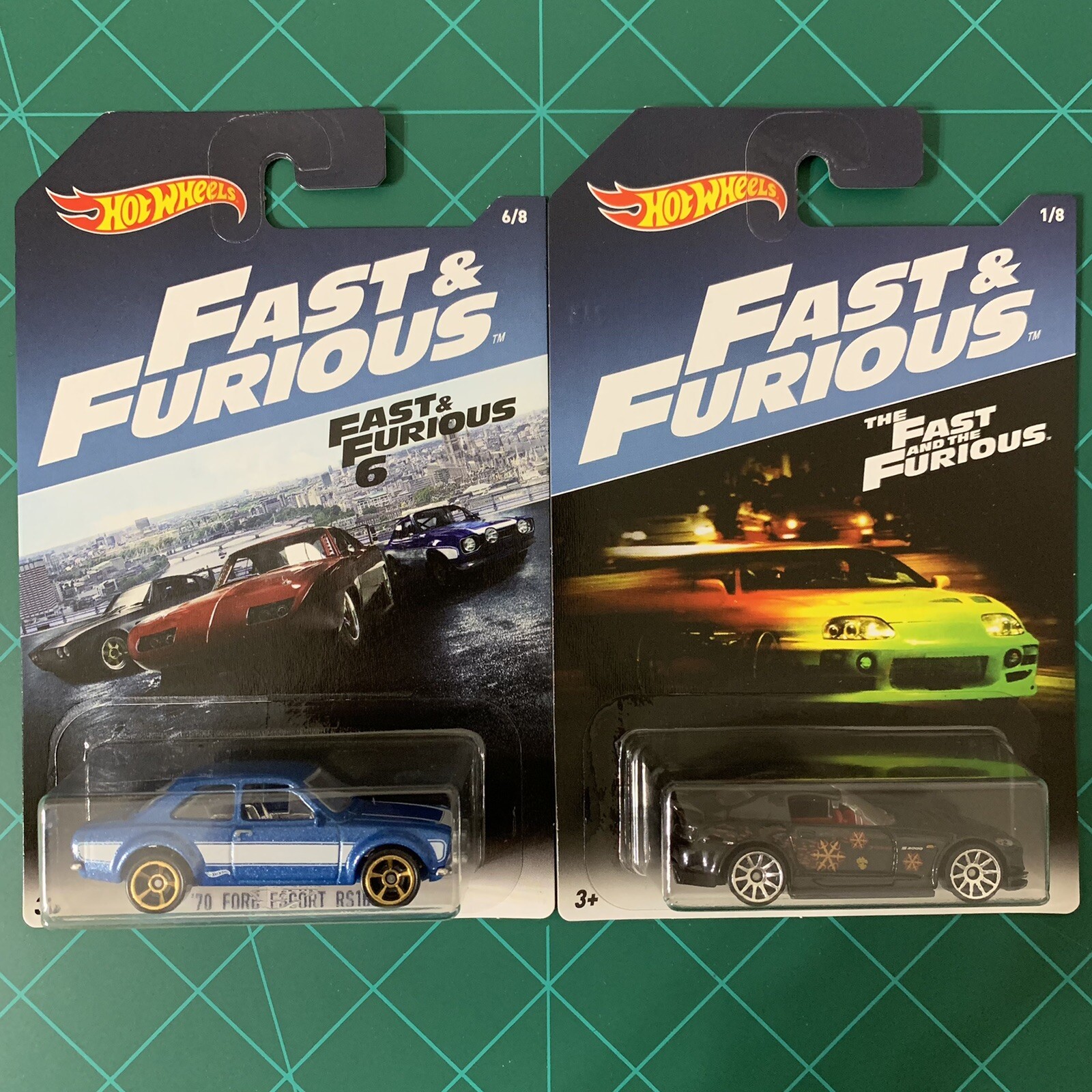 Hot Wheels Fast & Furious Johnny Tran Honda S2000 + Brian Ford Escort RS1600