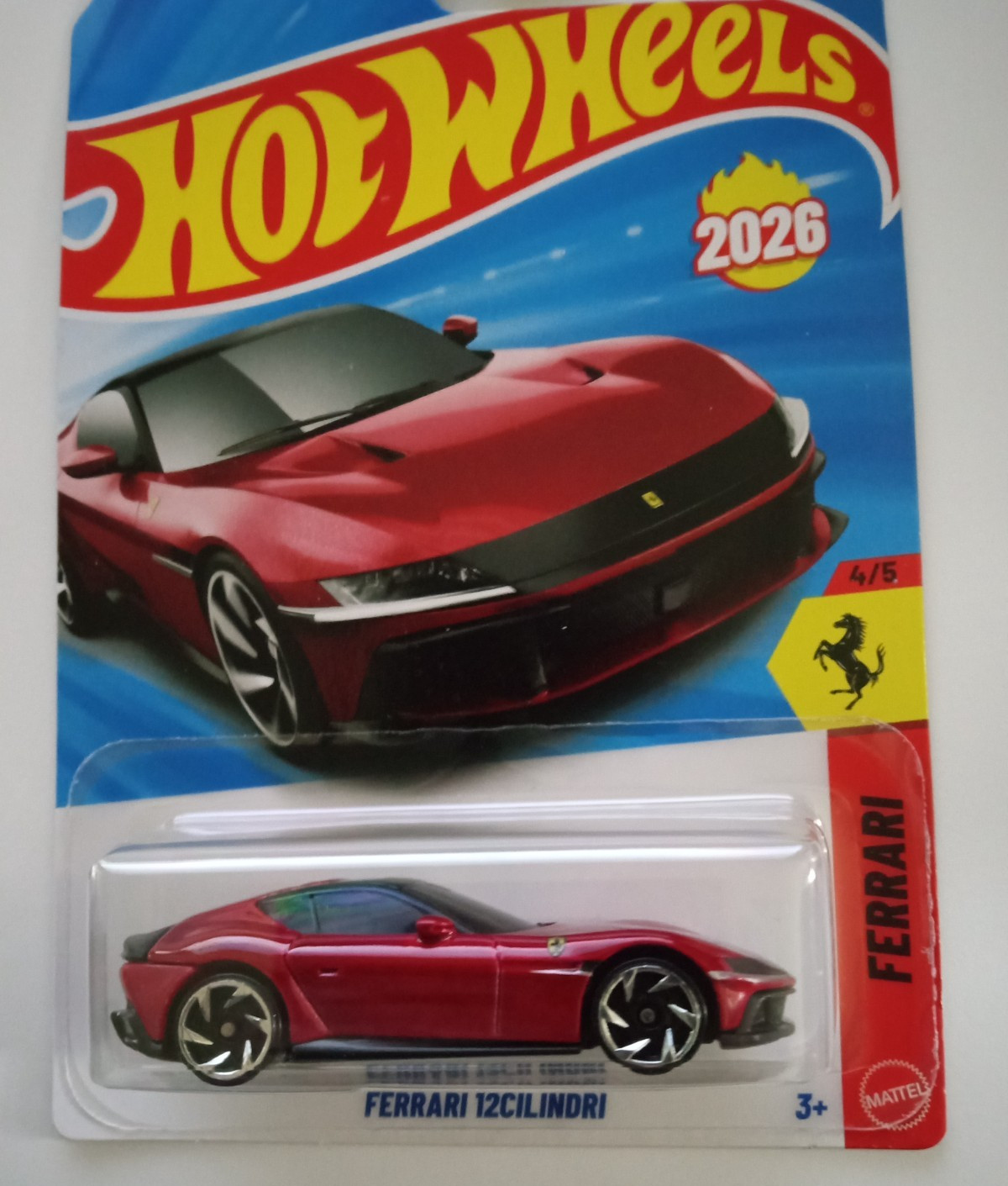 HOT WHEELS 2026 FERRARI 12CILINDRI FERRARI 4/5 ON INTL CARD 94/250
