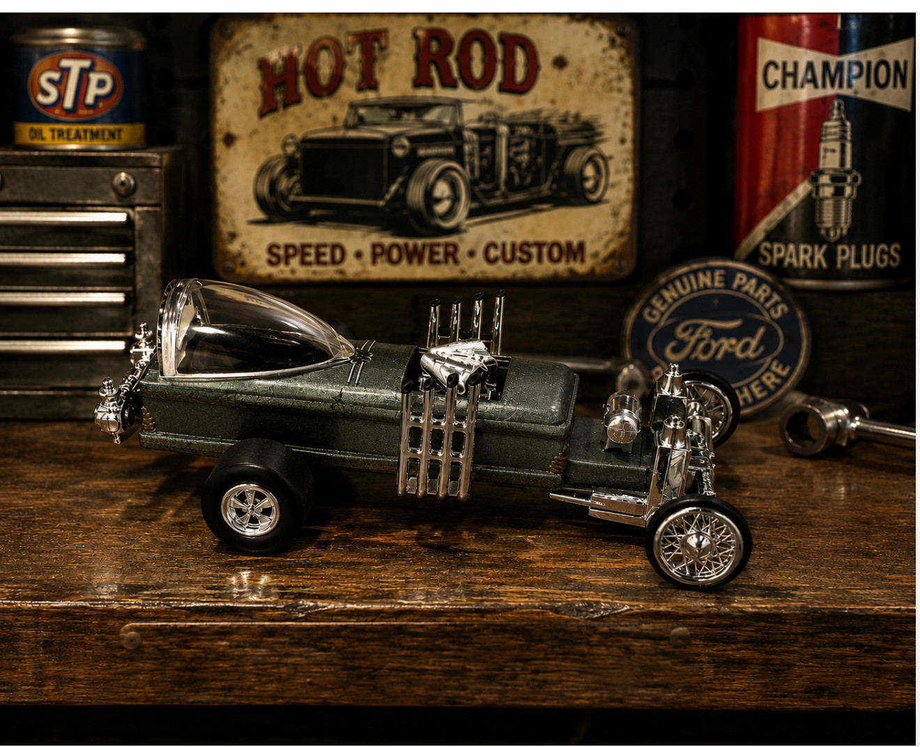 Johnny Lightning Munsters Dragster 1:64 Diecast Hot Rod Hearse Car