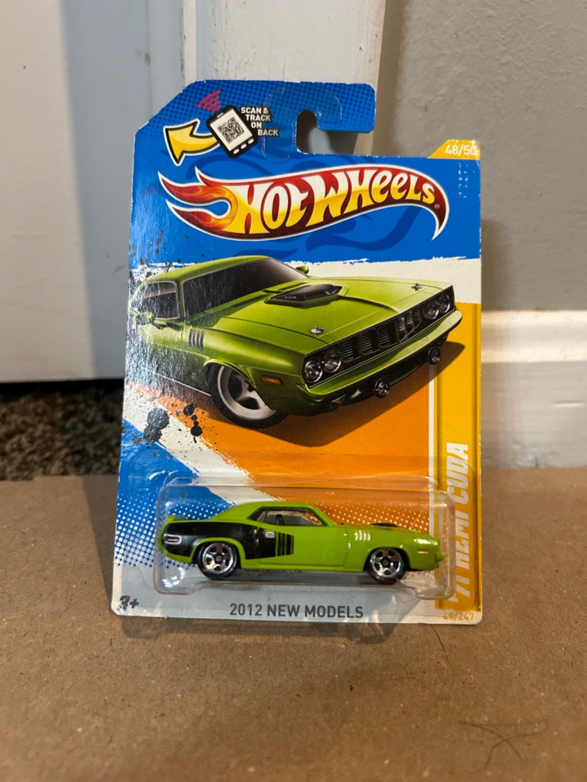 Hot Wheels 71 HEMI CUDA Plymouth – 2012 Hot Wheels New Models #48 – Green MOPAR