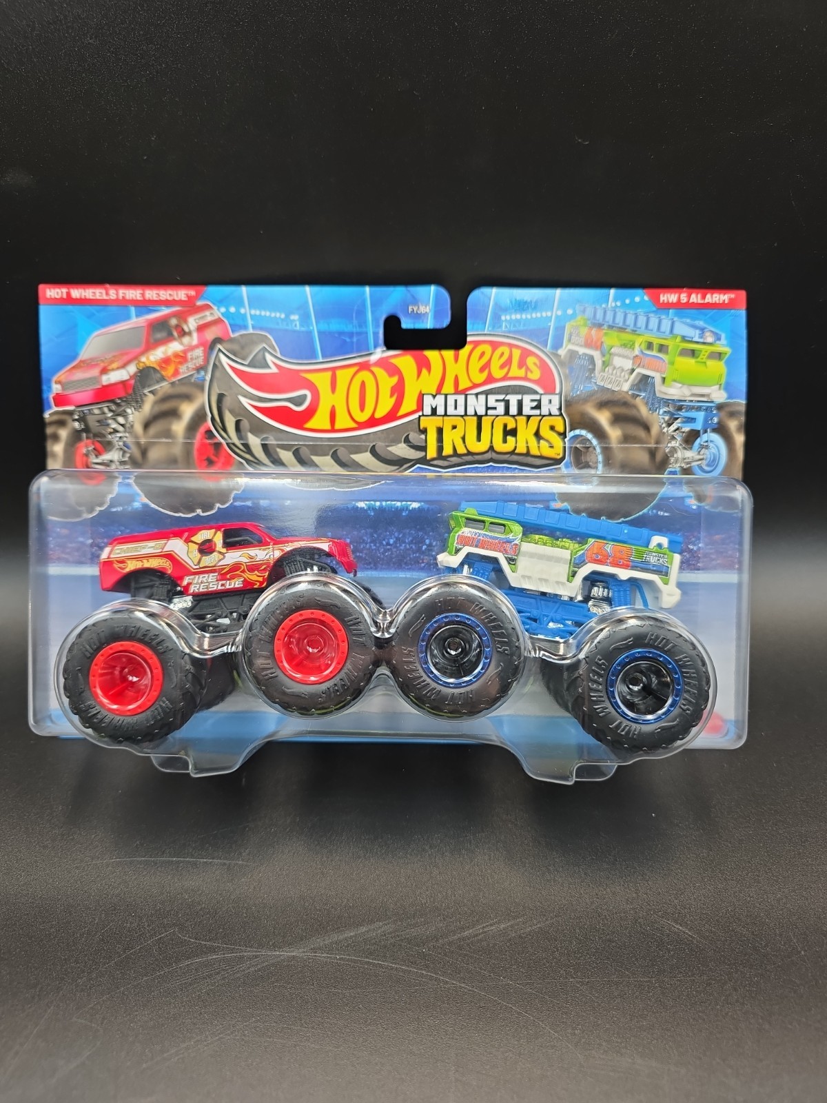 Monster Trucks Demolition Doubles HW Fire Rescue & HW 5 Alarm Diecast Car 2-Pack