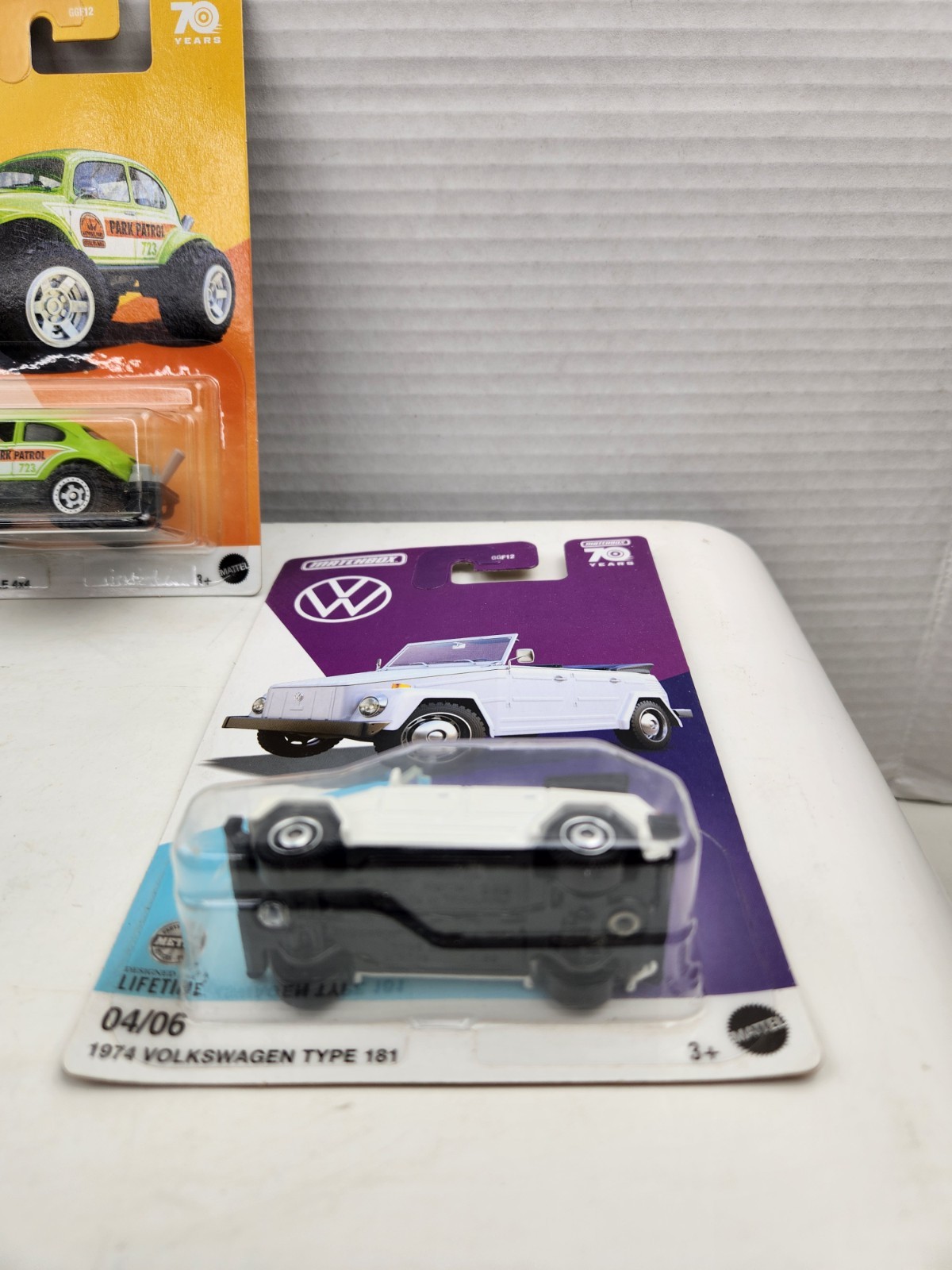 Matchbox 70 Years Lot Of 3 1974 VOLKSWAGEN TYPE 181, 1974 Beetle & 4×4 Beetle