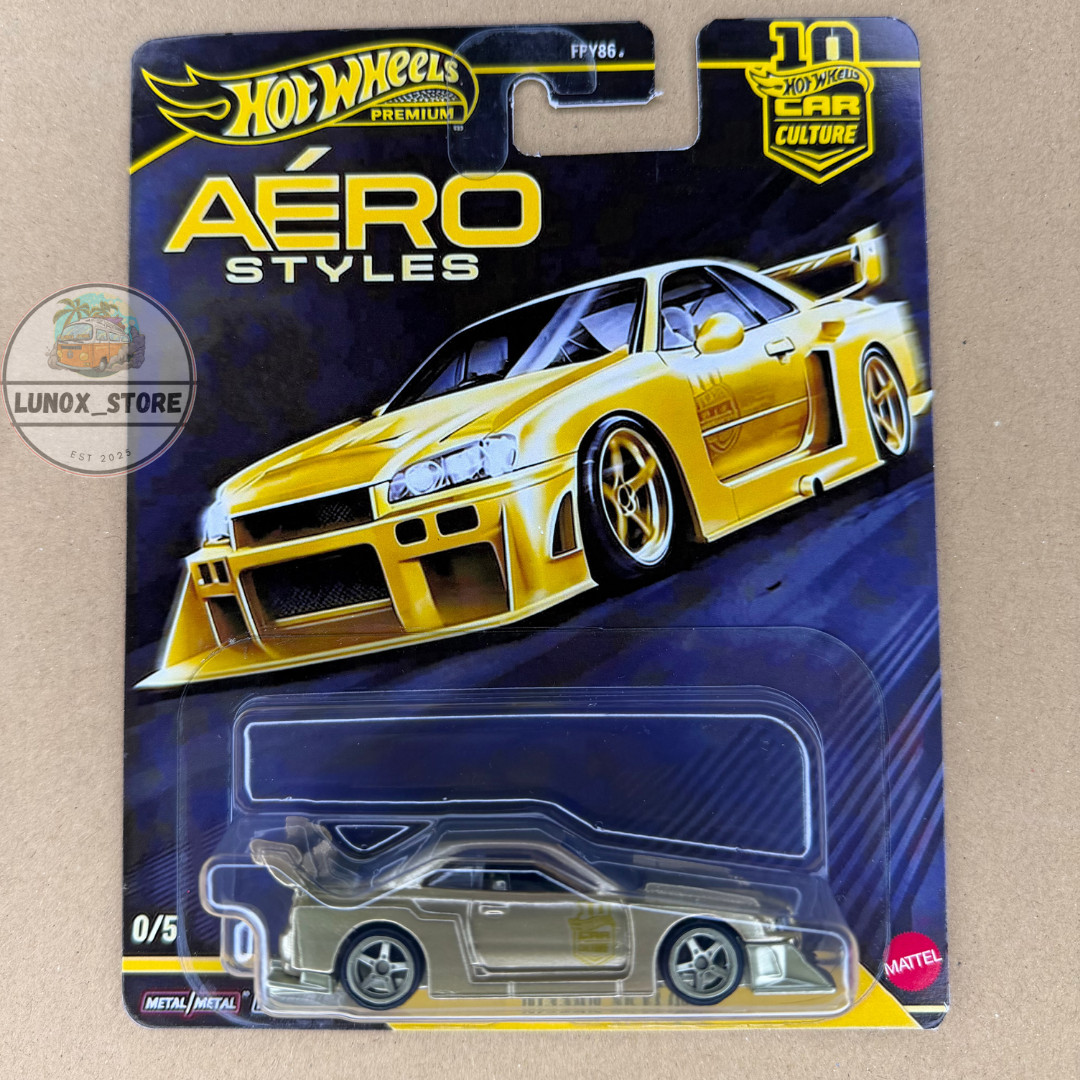 Hot Wheels Aero Styles Gold LBWK LB-ER34 Super Silhouette [Custom CHASE Diecast]