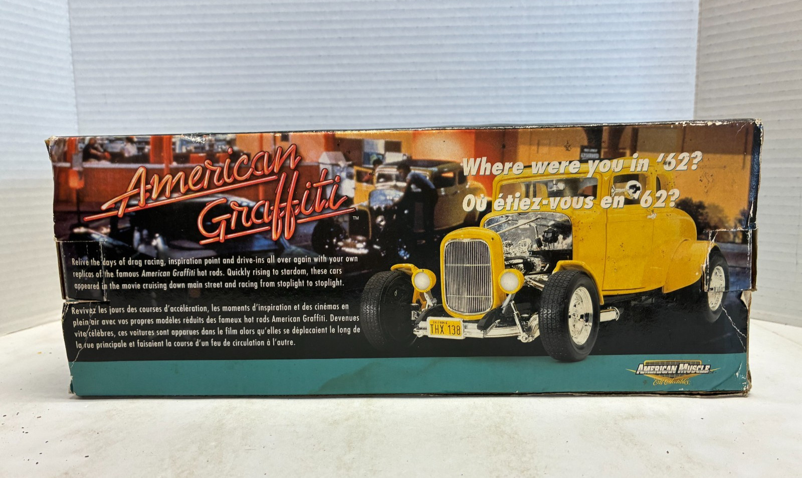 D3 ERTL American Graffiti Die Cast ’32 Ford Deuce Coupe 1:18 Scale Original Box
